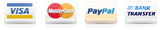 Visa, MasterCard, PayPal or Bank Transfer
